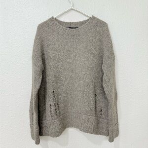 360 Sweater Tan Crew Neck Knit